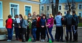 Акция по благоустройству воинских захоронений. 18.04.2014