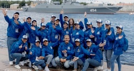  Волонтёры Победы сопроводили Главный военно-морской парад в Санкт-Петербурге и Кронштадте